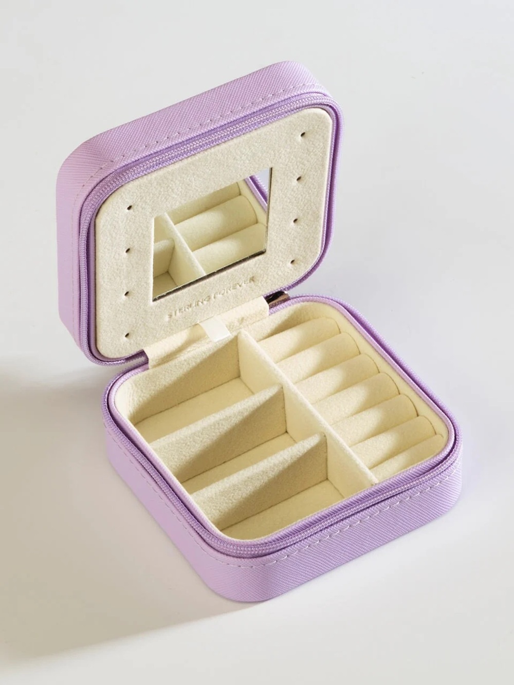 Sterling Forever Travel Jewelry Case Purple Lavender